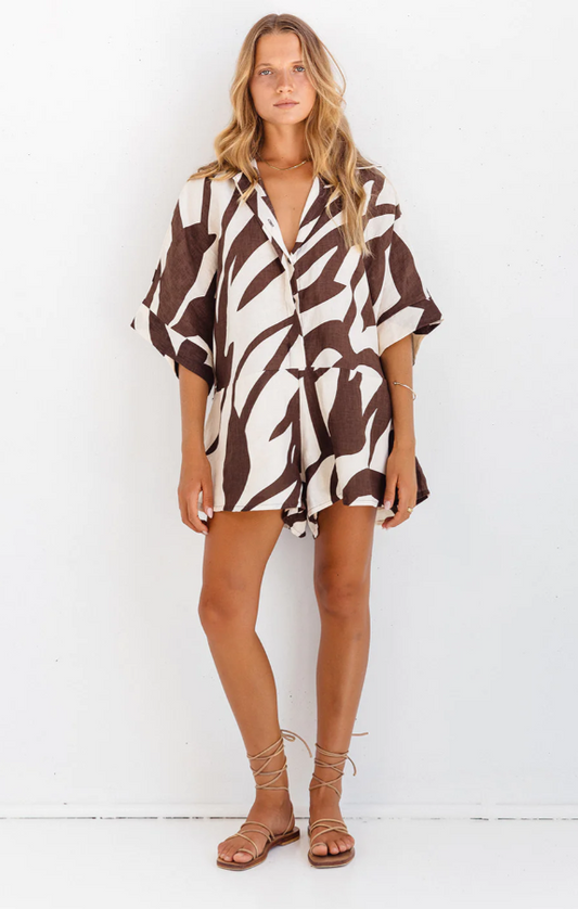 Coco Willow Rae Playsuit - CHOC TOP